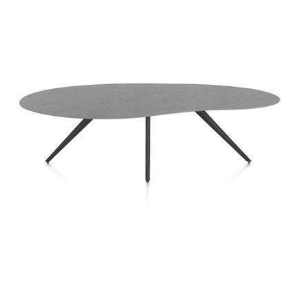 XOOON organisch 240 x 120 cm. - 4-pootjes - rough off black Antraciet