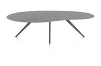 XOOON SALUTI eetkamertafel organisch 240 x 120 cm. - 4-pootjes - graphiet Antraciet