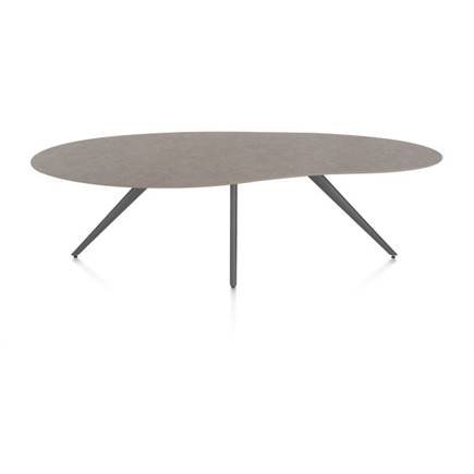 XOOON ORGANISCH 240 X 120 CM. - 4-POOTJES - GRAPHIET Lava