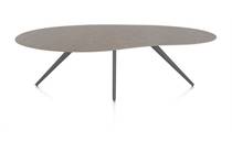 XOOON SALUTI eetkamertafel ORGANISCH 240 X 120 CM. - 4-POOTJES - GRAPHIET Lava