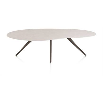 XOOON ORGANISCH 240 X 120 CM. - 4-POOTJES - STEELBROWN Light Sand