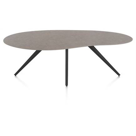 XOOON ORGANISCH 210 X 120 CM. - 4-POOTJES - ROUGH OFF BLACK Lava