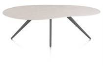 XOOON SALUTI eetkamertafel ORGANISCH 210 X 120 CM. - 4-POOTJES - GRAPHIET Light Sand