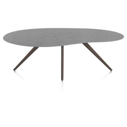 XOOON organisch 210 x 120 cm. - 4-pootjes - steelbrown Antraciet