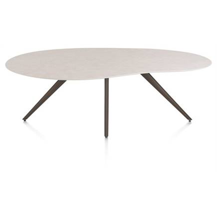 XOOON ORGANISCH 210 X 120 CM. - 4-POOTJES - STEELBROWN Light Sand