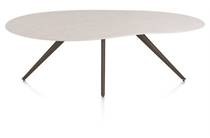 XOOON SALUTI eetkamertafel ORGANISCH 210 X 120 CM. - 4-POOTJES - STEELBROWN Light Sand