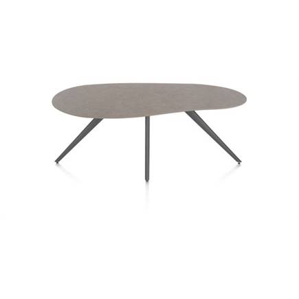 XOOON ORGANISCH 180 X 120 CM. - 4-POOTJES - GRAPHIET Lava