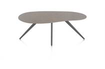 XOOON SALUTI eetkamertafel ORGANISCH 180 X 120 CM. - 4-POOTJES - GRAPHIET Lava