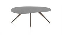 XOOON SALUTI eetkamertafel organisch 180 x 120 cm. - 4-pootjes - steelbrown Antraciet