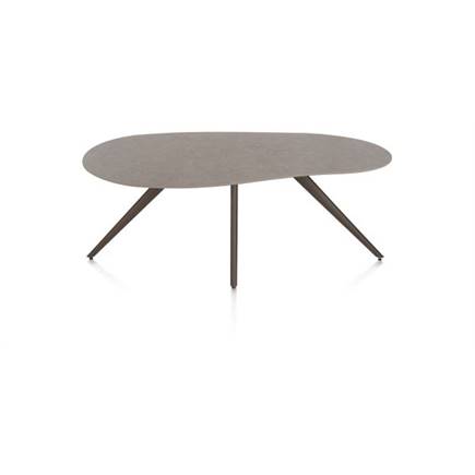 XOOON ORGANISCH 180 X 120 CM. - 4-POOTJES - STEELBROWN Lava