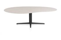 XOOON SALUTI eetkamertafel ORGANISCH 240 X 120 CM. - CENTRALE POOT - ROUGH OFF BL Light Sand