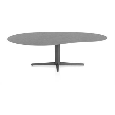 XOOON organisch 240 x 120 cm. - centrale poot - graphiet Antraciet