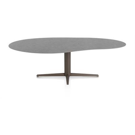 XOOON organisch 240 x 120 cm. - centrale poot - steelbrown Antraciet