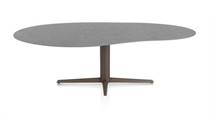 XOOON SALUTI eetkamertafel organisch 240 x 120 cm. - centrale poot - steelbrown Antraciet