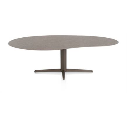 XOOON ORGANISCH 240 X 120 CM. - CENTRALE POOT - STEELBROWN Lava