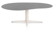 XOOON SALUTI eetkamertafel organisch 210 x 120 cm. - centrale poot - crème Antraciet