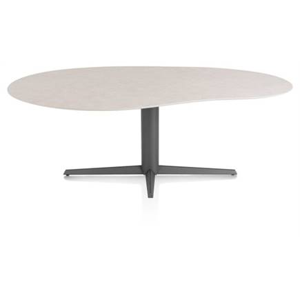 XOOON ORGANISCH 210 X 120 CM. - CENTRALE POOT - GRAPHIET Light Sand