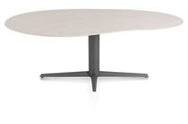 XOOON SALUTI eetkamertafel ORGANISCH 210 X 120 CM. - CENTRALE POOT - GRAPHIET Light Sand