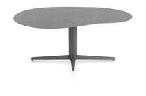 XOOON SALUTI eetkamertafel organisch 180 x 120 cm. - centrale poot - graphiet Antraciet