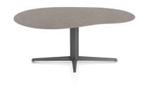 XOOON SALUTI eetkamertafel ORGANISCH 180 X 120 CM. - CENTRALE POOT - GRAPHIET Lava