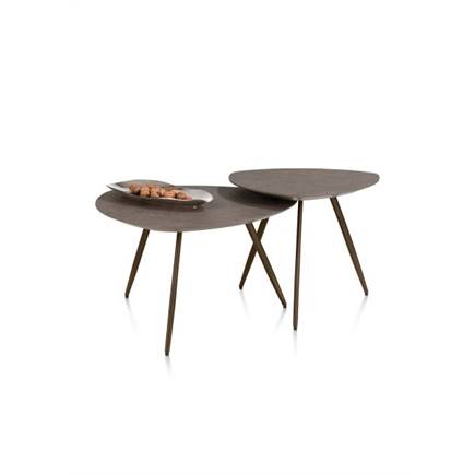 XOOON 68 x 68 cm - 3 pootjes - steelbrown