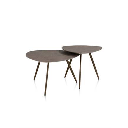 XOOON 68 x 68 cm - 3 pootjes - steelbrown