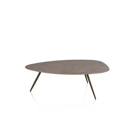 XOOON slontafel 110 x 80 cm - 3 pootjes - steelbrown