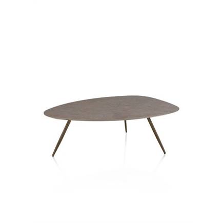 XOOON slontafel 110 x 80 cm - 3 pootjes - steelbrown