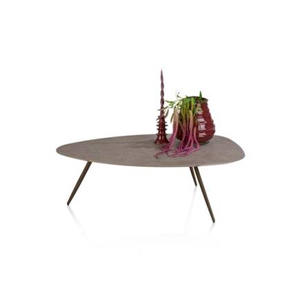 XOOON slontafel 110 x 80 cm - 3 pootjes - steelbrown