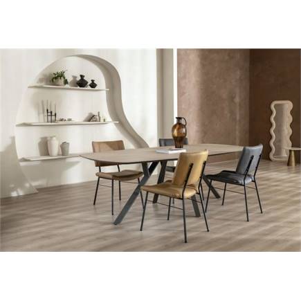 XOOON zwarte poten - stof ponti Creme
