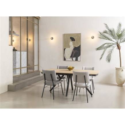 XOOON zwarte poten - stof ponti Creme