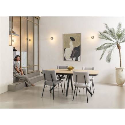 XOOON zwarte poten - stof ponti Creme