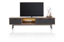 XOOON TORANO tv meubel lowboard 200 cm - 2-deuren + 1-klep + 2-niches (+ LED)