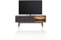 XOOON lowboard 140 cm - 2-deuren + 2-niches (+ LED) tv meubel