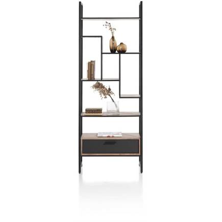 XOOON roomdivider / boekenkast 75 cm - 1-lade T&T + 7-niches