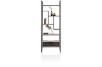 XOOON roomdivider / boekenkast 75 cm - 1-lade T&T + 7-niches bergkast