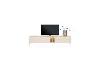 XOOON TRENTINO tv meubel Lowboard 270 cm. - 2-deuren + 2-laden + 1-niche - mdf gelakt Creme