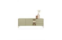 XOOON TRENTINO dressoir 210 cm. - 2-deuren + 3-laden + 2-niches Olijf