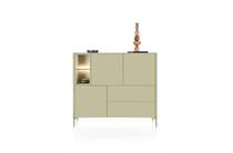 XOOON TRENTINO bergkast Dressette 153 cm. - 3-deuren + 2-laden + 2-niches Olijf