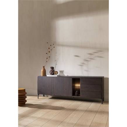 XOOON 210 cm - 2-deuren + 3-laden + 2-niches Clay