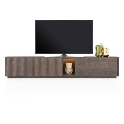 XOOON lowboard 240 cm - 2-deuren + 2-laden + 1-niche Clay