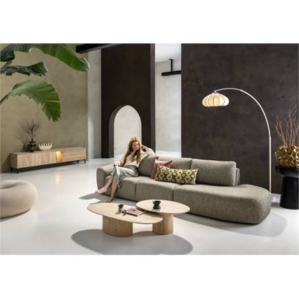 XOOON lowboard 240 cm - 2-deuren + 2-laden + 1-niche Natural