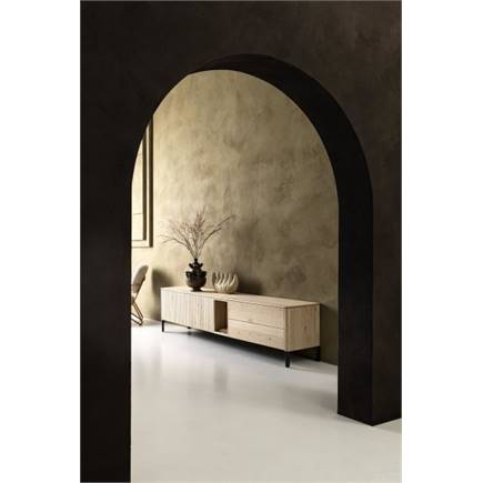 XOOON lowboard 240 cm - 2-deuren + 2-laden + 1-niche Natural