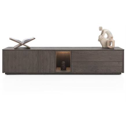 XOOON lowboard 210 cm - 2-deuren + 2-laden + 1-niche Clay