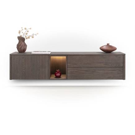 XOOON lowboard 180 cm - 1-deur + 2-laden + 1-niche Clay