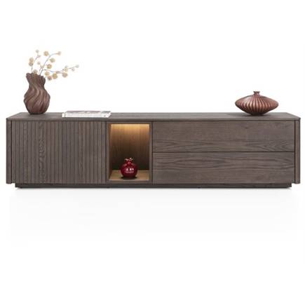 XOOON lowboard 180 cm - 1-deur + 2-laden + 1-niche Clay