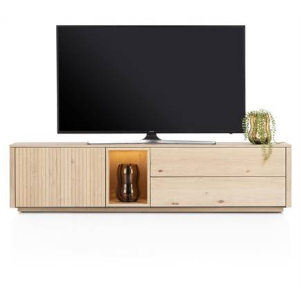 XOOON lowboard 180 cm - 1-deur + 2-laden + 1-niche Natural