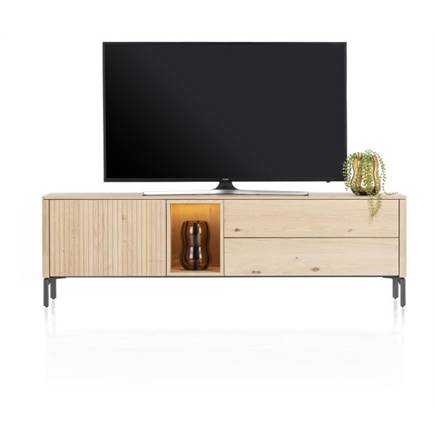 XOOON lowboard 180 cm - 1-deur + 2-laden + 1-niche Natural