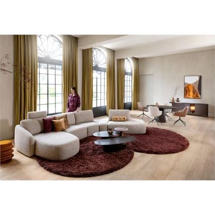 XOOON Lowboard 270 cm. - 2-deuren + 2-laden + 1-niche Clay