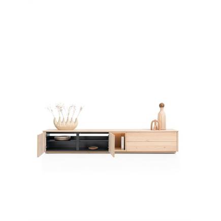 XOOON Lowboard 270 cm. - 2-deuren + 2-laden + 1-niche Natural